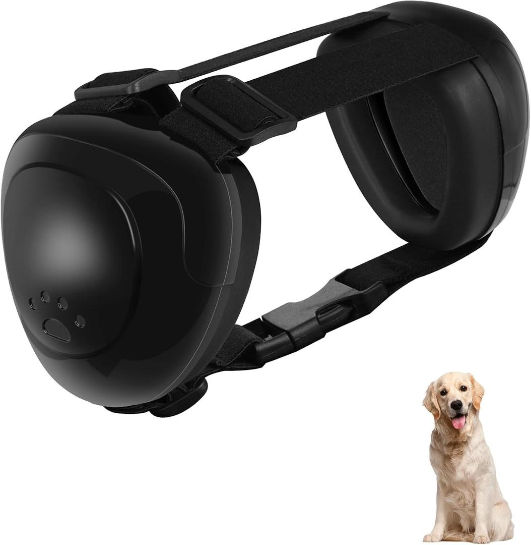 Dog Ear Muffs For Dog Hearing Protection,29dB NRR Dogs Earmuffs for Noise Protection (Black, Large)