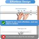 Long Tension Rod 41-144inch Silver Tension Curtain Rods no Drilling