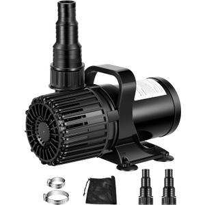 VIVOSUN 1600 GPH Submersible Water Pump with Barrier Bag, 100W Pond Pump, Ultra Quiet Aquarium Pump with 14FT. Lift Height for Pond, Waterfall, Fish Tank, Statuary, Hydroponic