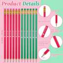 Tenceur 72 Pcs Green and Pink Witch Party Favors Bulk Birthday Decorations Pencils Gifts Funny Pink and Green Christmas Themed Party Supplies for Kids Student Gift School Supplies