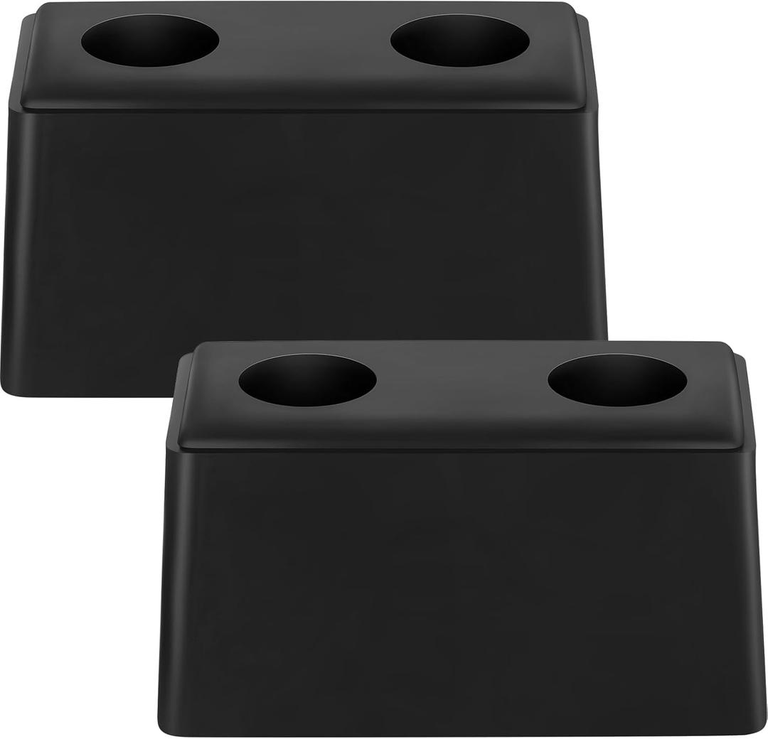 Flutesan 2 Pcs Rubber Bumper Pads 6 x 3.15 x 3 Inch Dock Bumpers Automotive Blocks Rubber Bump Stop Black Guards Dock Buffer for Truck and Trailer Protection, Equipment and Delivery Bays