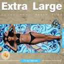 Microfiber Thin Lightweight Beach Towel Sand Free Quick Dry Absorbent Compact Towels for Swimming Pool Camping Beach Accessories Large Easy Pack Travel Things for Vacation Essentials Adult Gift