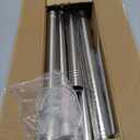 Silver Long Curtain RodTension Shower Curtain Rods 30 to100 inch Adjustable Spring Heavy Duty Rods for Bathroom Windows Outdoor No Drill No Slip Stainless Steel