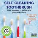 MOUTHWATCHERS Dr Plotkas Soft Bristle Flossing Toothbrush Manual Soft Toothbrush for Adults, Ultra Clean, Good for Sensitive Teeth and Gums, Variety 4 Pack, Colors May Vary