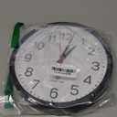 AKCISOT Atomic 10 Inch Wall Clock Analog Clocks for Indoor Kitchen, Battery Operated Clock for Bedroom Office Classroom Living Room(Black)