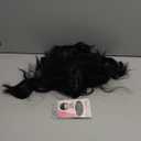 Short Black Bob Wig With Bangs Synthetic Natural Hair Wigs for Women Shoulder Length Wavy Wig 1B Water Wave(14Inches)