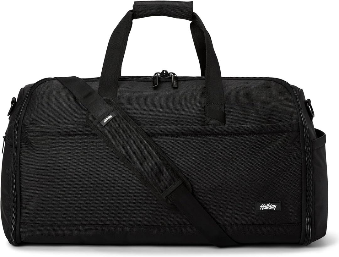 Halfday Convertible 2-in-1 Premium Garment Duffel 45L Weekender, Jet