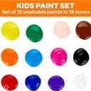 Crayola Washable Paint (12ct), Bulk Paint Set for Kids' Art Projects, 16 Oz, Nontoxic Craft Supplies, Teacher Classroom Must Haves, Ages 3, 4, 5