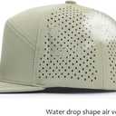 YuMENo Men's Flat Brim Baseball Cap Mesh Back Quick Dry Adjustable Performance Trucker Hats (Gray)