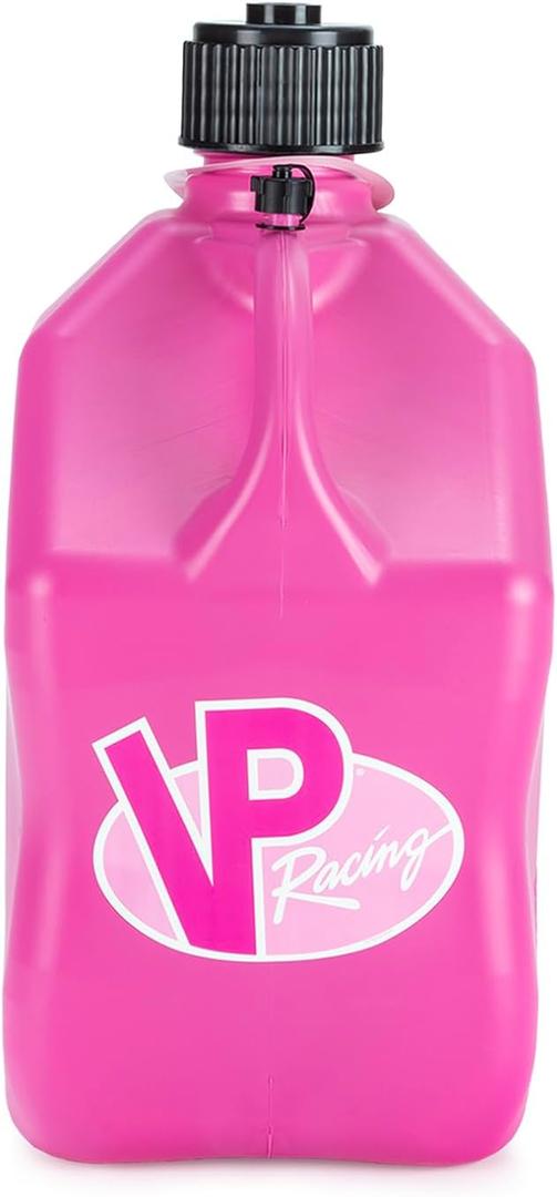 VP Racing 5.5 Gallon Square Motorsport Utility Container Pink with Deluxe Filler Hose (EXP 10/27/26)