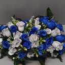 Cemetery Flowers | Realistic, Waterproof Artificial Rose | Faux Memorial and Gravesite Decor Flowers | For Headstones, Graves, Funeral Wreaths, Caskets, Gardens, Backyards, and Patios