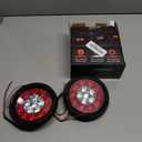 Nilight 2PCS 4 Inch Round Red White LED Trailer Tail Lights 16LEDs Flush Mount Grommets IP67 Waterproof Stop Brake Running Reverse Light for Trucks Trailers RV
