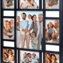 Picture Frame Collage Wall Decor, 4x6 8x10 and 4x4 Photos Display - 9 Openings Multiple Size Photo Black Collage Photo Frame for Wall Mounting Picture Frames Set for Home Lving Room