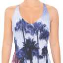 Akela Surf Women's Beach One Piece Crisscross (Large, Blue)