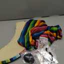 Yahenda Western Costume Set 5 Pcs Fiesta Outfit Serape Poncho Sombrero Hat Sunglasses Mustache Cinco De Mayo Dress Small Size (35 x 23'')