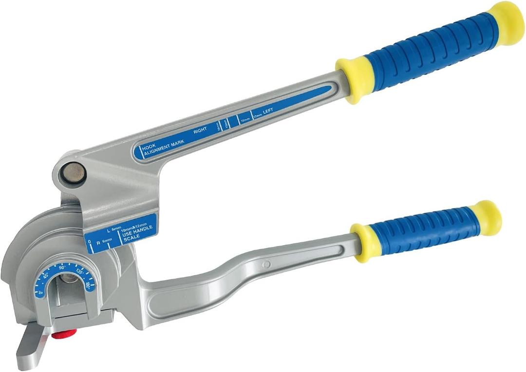 3-in-1 Tubing Bender, 180 Tube Bender for 1/4", 3/8", 1/2" (6/10/12 mm) O.D. Suitable for Bending Copper, Brass and Aluminum pipes, Ideal for HVAC (6/10/12 mm)