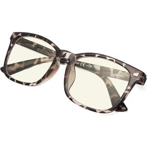 2 pack Oversized Square Blue Light Blocking Reading Glasses for Women Men, 2.0 Diopters
