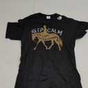 Keep Calm Chin up! Heels down - Horse & Equestrian Shirt T-Shirt (Small)