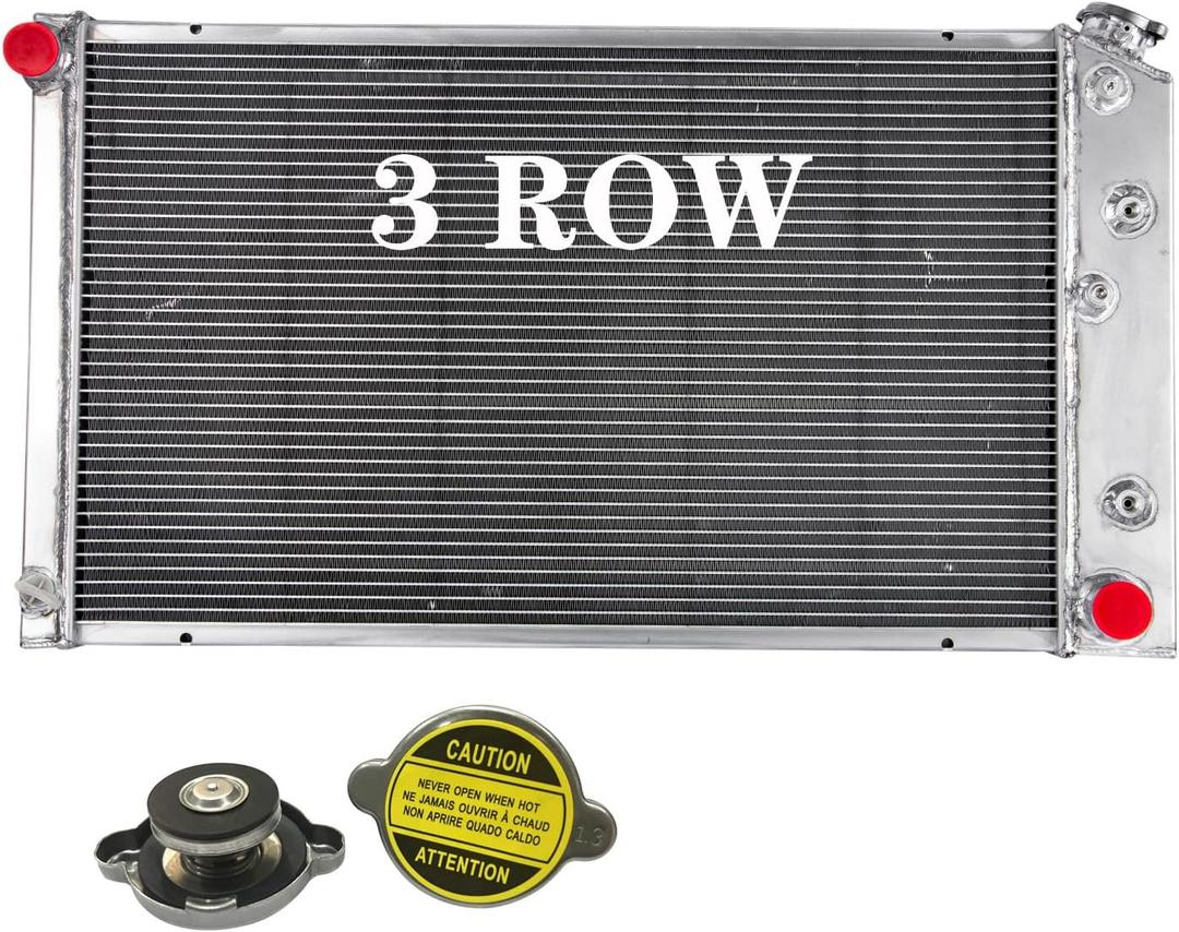 3 Row Radiator For 1973-1986 1977 1979 1978 Chevy C10 C20 C30 K10 K20 K30 Caprice for Chevy El Camino Chevy Impala Malibu Radiator 1979 1980 1981 1982 1983 1984 1985 Alunimum Radiators