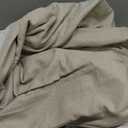 Pitalk Taupe Curtains 101 nches Long for Living Room 1 Panel Sets Burlap Curtain Back Tab Neutral Modern Farmhouse Window Privacy Semi Sheer Linen Drape Pinch Pleated Look Curtain Dark Brown 101 Length