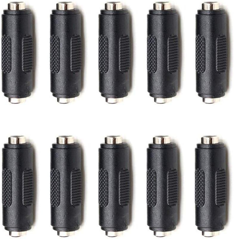 10Pack DC Power Female to Female Jack Adapter 2.1x5.5mm Connector For CCTV Camera