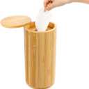 Bamboo Wipes Dispenser Container, Disinfecting Wipes Container Holder Fit for Disinfecting Wipes, Flushable Wipes Dispenser for Bathroom Kitchen Home