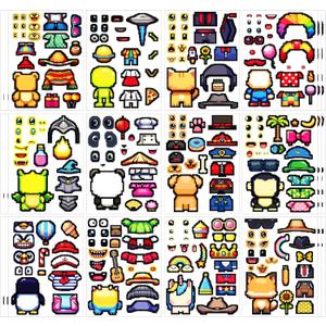 Pixel Buddy Make-a-Face Stickers for Kids  36 Sheets Sticker Pack with 700+ Mix & Match Stickers  Fun Craft Activity for Ages 38  Creative Screen-Free Toy for Travel & Parties