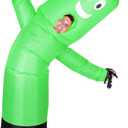 LookOurWay Inflatable Tube Man Costume - Wacky Wavy Arm Guy Funny Inflatable Halloween Costume for Adults (Green)