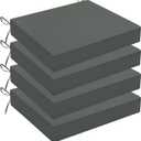 Outdoor Chair Cushions for Patio Furniture - Outdoor Cushions for Chairs - Water Resistant Patio Chair Cushions Set of 4, 18.5"X16"X3", Charcoal Grey