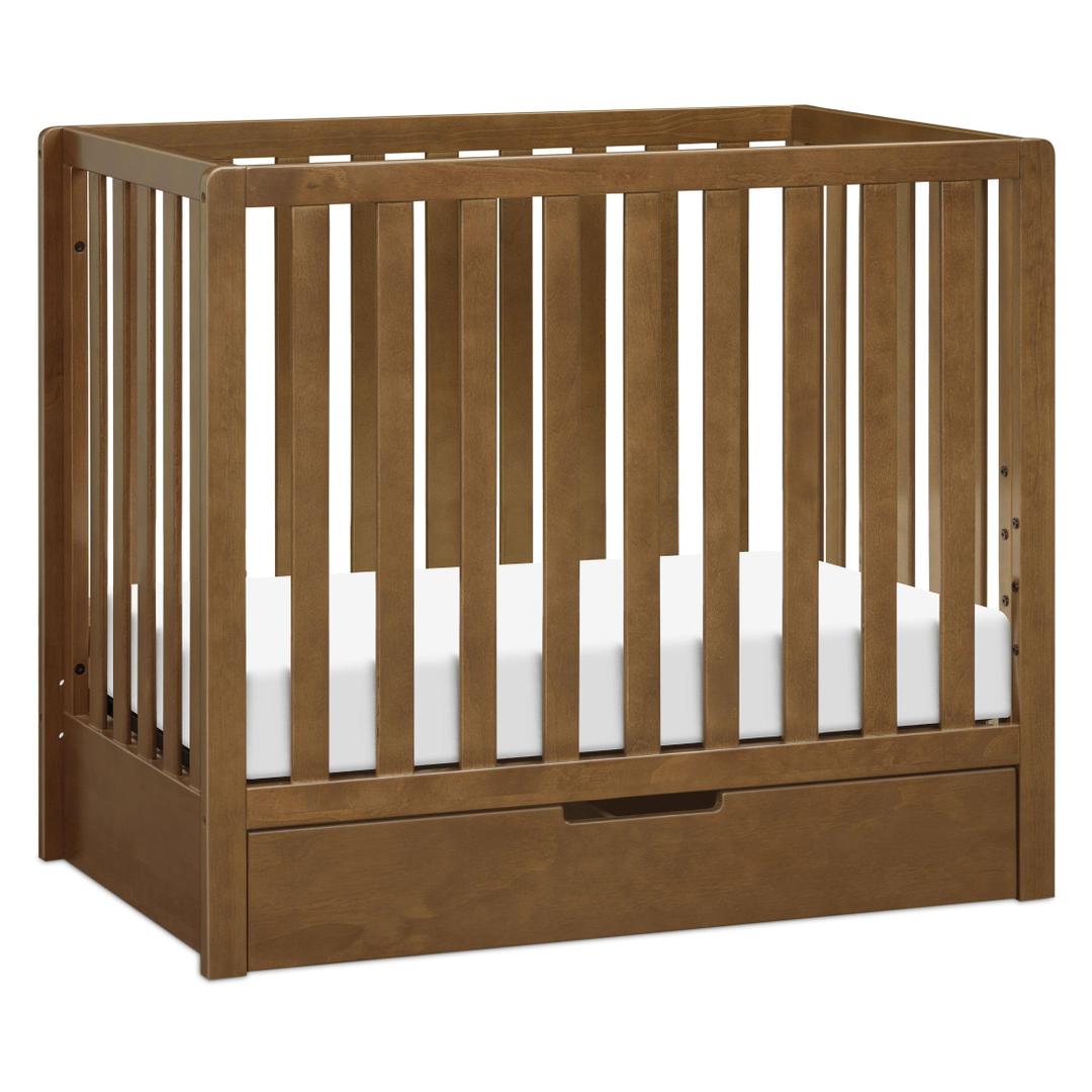 Carter's by DaVinci Colby 4-in-1 Mini Baby Crib w/Trundle Drawer - Walnut
GREENGUARD Gold Certified Convertible Crib - Converts to Toddler Bed, Daybed & Full-Size Bed - 4 Adjustable Mattress Heights