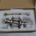 Cielsa Dawn Glass Door Knobs Interior with Lock, Satin Nickel Door Handles, Crystal Door Knobs with Lock(Satin Nickel, Privacy) (1 Pack)