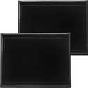 GraduationMall Leatherette Smooth Diploma Cover for Certificate 8.5"x 11" Padded Graduation Diploma Holder Black,2 Packs
