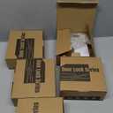 Square Privacy Gold Door Handles (No Key) for Bathroom and Interior Closet, Heavy-Duty Brushed Gold Reversible Door Lever, Satin Brass, 5 Pack