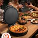 VEVOR Pizza Oven, 12 in Electric Pizza Maker, 1200W Electric Pizzas Cooker with Non-Stick Coating, 180° Open for Dual Side Baking, Heats up to 410 ˚F, Multi-Function Cooking, for Pizzas, Barbecue, Black