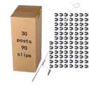 PK30 Pigtail Step-in Posts for Electric Fences, Rod Diameter 0.32 inch (8mm) x 41inch Height with 90 Extra insulators That can Clip onto The Posts