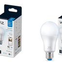 WiZ 60W A19 Dimmable Daylight (5000K) LED Smart Bulb - Pack of 2 - 800 Lumen - E26 - Indoor - Connects to Your Existing Wi-Fi - Control with Voice or App - Activate with Motion - Matter Compatible