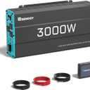 Renogy Inverter P2 3000 watt Pure Sine Wave Inverter, Solar Car Power Inverter 12V to 120V AC Converter for RV, Truck, Camping, Home Backup, Outdoor, Emergency, Off-Grid Living, 16.4FT Remote Control