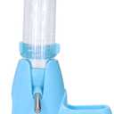 Litewoo Hamster Water Bottle with Food Container Base Hut No Drip Drinking Dispenser for Dwarf Hamster Rats Mouse Gerbil MiceBlue 125 ML Removable Base, 1 Pack