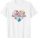 Switzerland Love | Illustrated Swiss Symbol, Alpine T-Shirt S