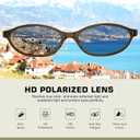 Sunglasses Womens Retro Oval Sunglasses for Women - Cat Eye 90s Glasses Y2K UV400 Lightweight Narrow Shades (A. Brown Frame Brown)