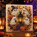 ZLQWE DIY Pearl Diamond Painting Art Kit,2026 New Pearl Beads Art Craft for Adults & Beginners,Gemstone Diamond Dots Beads Painting for Home Wall Decor, Multicolor Halloween 02