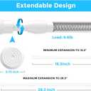 6PCS Small Tension Curtain Rod 16 to 28 Inch,White Short Curtain Rods No Drilling,Loaded Expandable Spring Curtain Rods for Windows Kitchen,Closet,Cupboard,Door,Bookshelf