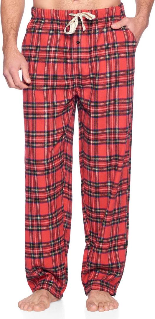 Ashford & Brooks Mens Super Soft Flannel Plaid Pajama Sleep Pants XL
