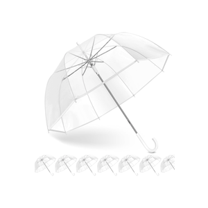Clear Bubble Umbrella Wedding, High-Visibility Transparent Rain Umbrellas Bulk, Windproof Large Clear Umbrella, Firm and Durable, Dome Umbrellas for Wedding Bride Groom Photography Golf Outdoor