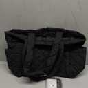 Quilted Tote Bag for Women, Medium Puffer Tote Bag Work Quilted Handbags for Valentines Birthday Gifts (Bk)