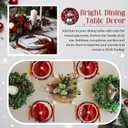 Lallisa 100 Pcs Christmas Snowman Disposable Paper Place Mats Red Let It Snow Winter 13'' Round Placemats Bulk Snowflakes Red Cardinals Seasonal Christmas Holiday Table Mats for Dining Decoration