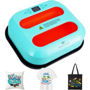 MECOLOUR Heat Press Machine for T-Shirts 12"X10", Heat Transfer Machine 110V for Sublimation,Tote Bags,Pillows,Dresses, Fast Heating, Precise Temperature Control, Insulated Safety Base, High Pressure