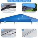 1010 Canopy Replacement Top, Pop Up Canopy Replacement Tent Cover for Straight Leg Frame, Waterproof Canopy Top Cover for Garden Patio Camping (Top Only)(Blue)
