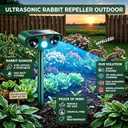 2 Pack Ultrasonic Deer Repellent Device with Motion Sensor for Plant Garden | Solar Animal Repellent Outdoor to Keep Cat Rabbit Raccoon Out of Yard Farm Squirrel Fortress Pro Deer Deterrent