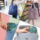 Reusable Grocery Bags, 6 Pack 50Lbs Foldable Fashion Washable Shopping Bags, Large Boho Tote Bags For Groceries, Bulk Market Cloth Storage Bags, Utility Aesthetic Personalized Gifts For Women